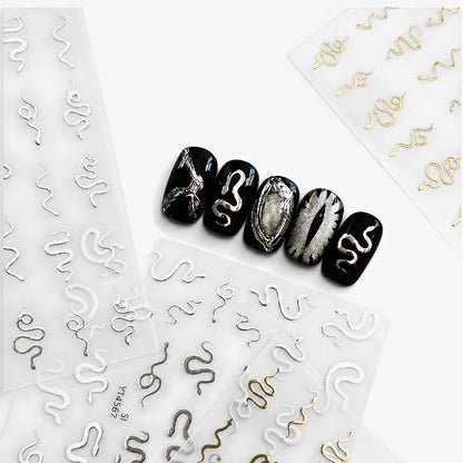Gothic Cross Nail Art Sticker Set for Alternative Statement Manicure Styling