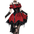 Layered Gothic Corset Dress with Dramatic Alternative Fashion Details
