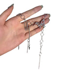 Butterfly Tassel Pendant Necklace for Y2K Gothic and Alternative Fashion