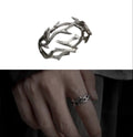 Thorn Wrapped Open Ring for Gothic Punk and Dark Romantic Fashion
