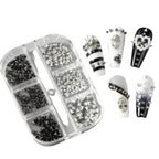 Gothic Punk Nail Art Sticker Set with Ornamental Alternative Fashion Details