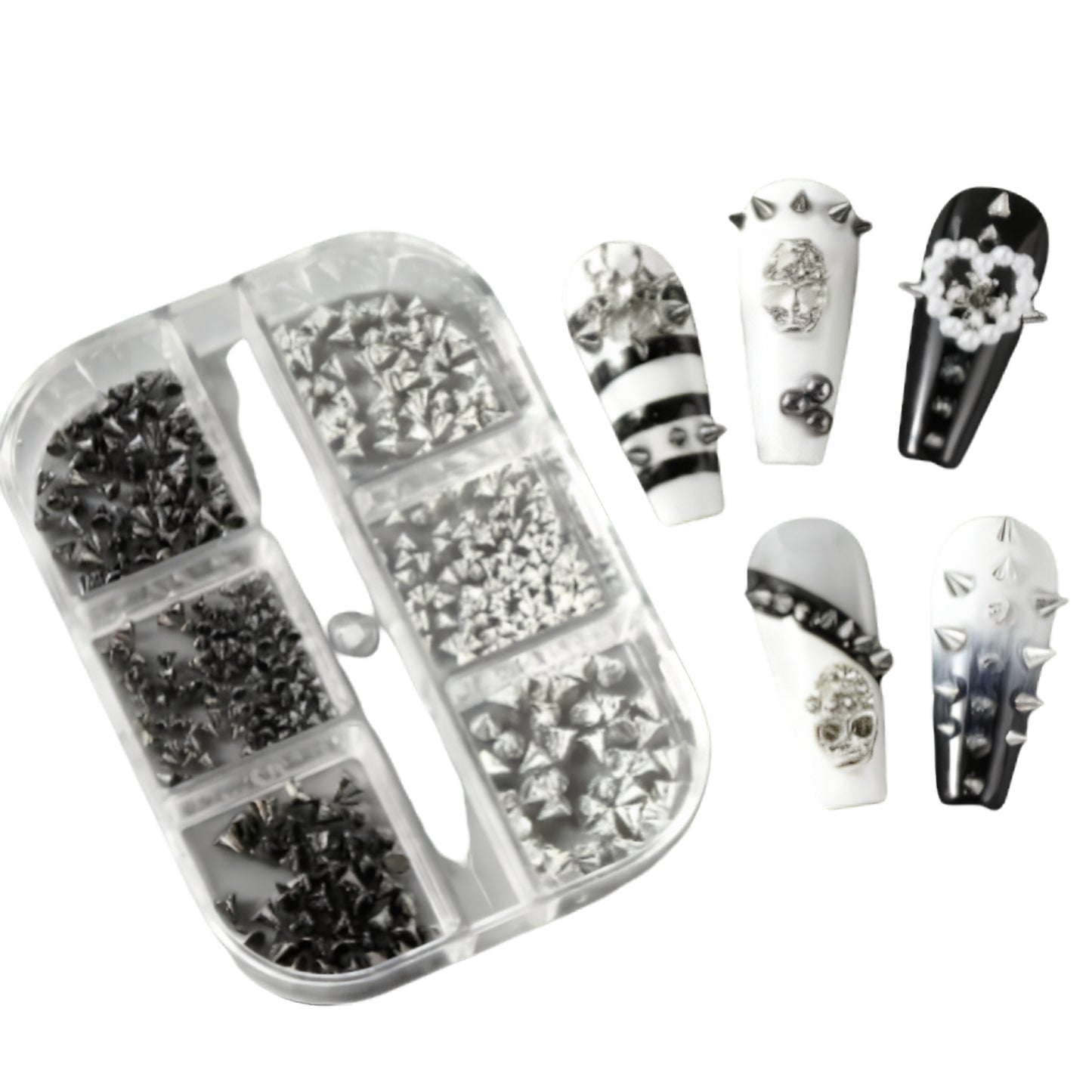 Gothic Punk Nail Art Sticker Set with Ornamental Alternative Fashion Details