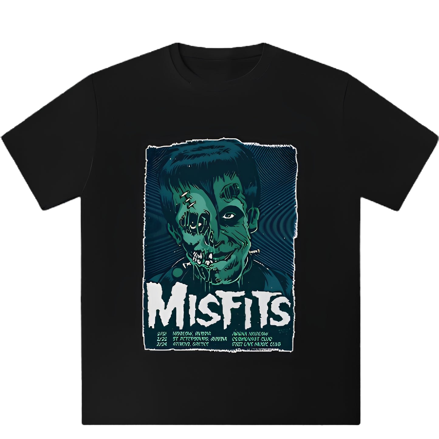 Dark Anime Goth Oversized Tee with Vintage Horror Manga Artwork