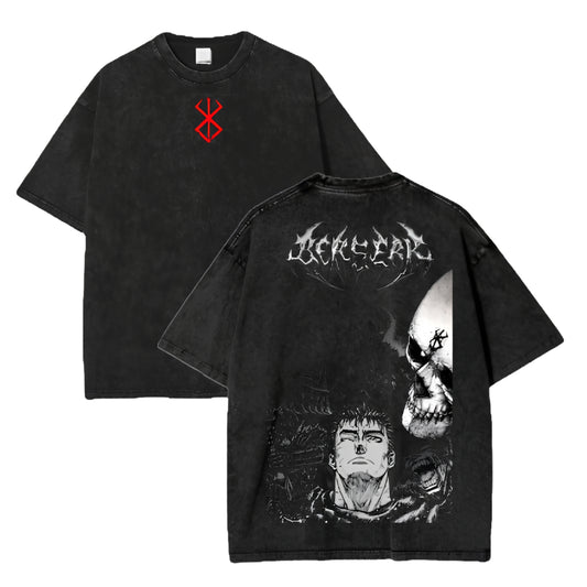 Anime Goth Distressed Oversized Dark Fantasy Streetwear Tee