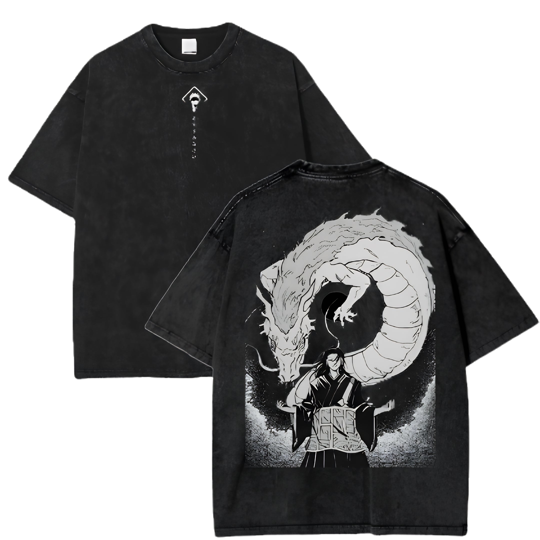 Anime Serpent Eclipse Graphic T-Shirt with Gothic Manga Streetwear Artwork