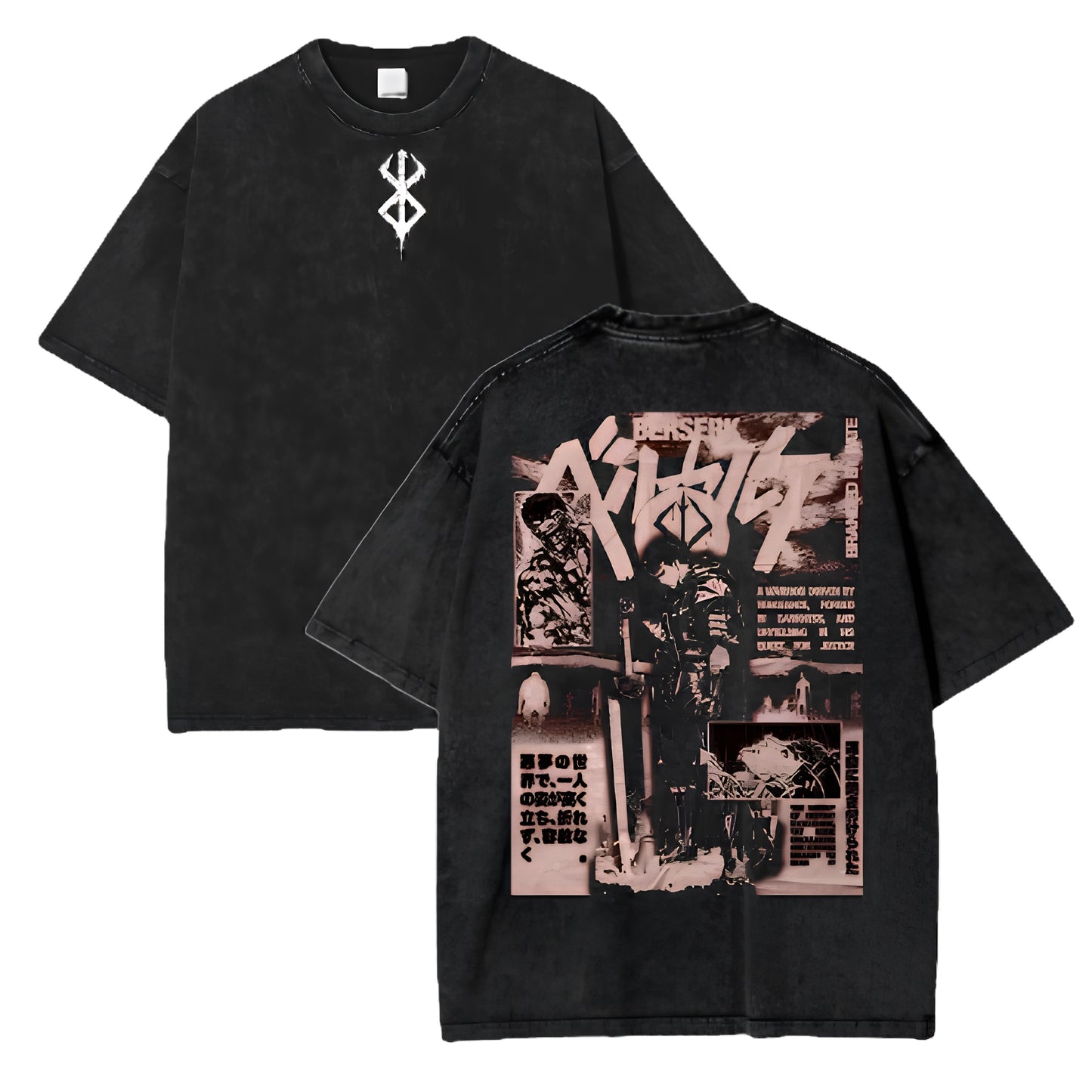Manga-Inspired Goth Oversized Panel Graphic Streetwear Shirt