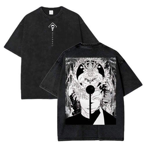 Anime Eclipse Wolf Graphic T-Shirt with Gothic Manga Streetwear Artwork - BigCat Streetwear