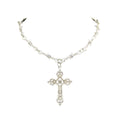 Barbed Wire Cross Chain Choker Necklace With Gothic Punk Streetwear Statement Styling