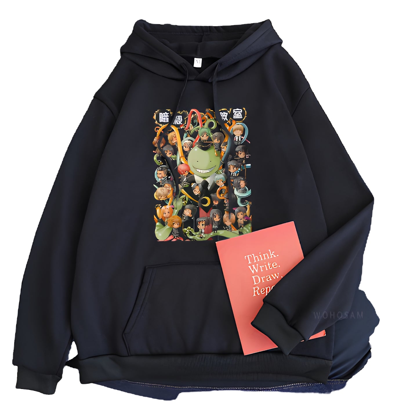 Anime Manga Streetwear Hoodie With Oversized Graphic Illustration Artwork