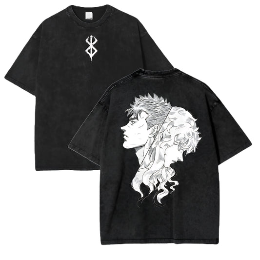 Manga-Inspired Gothic Streetwear Oversized Graphic Fashion Tee