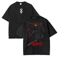 Anime Goth Infernal Symbol Oversized Distressed Streetwear Tee
