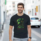 Neon Rae Cyborg Warrior T-Shirt: Sci-Fi Cyberpunk Apparel