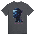 Blue Cyborg T-Shirt – Futuristic Neon Streetwear