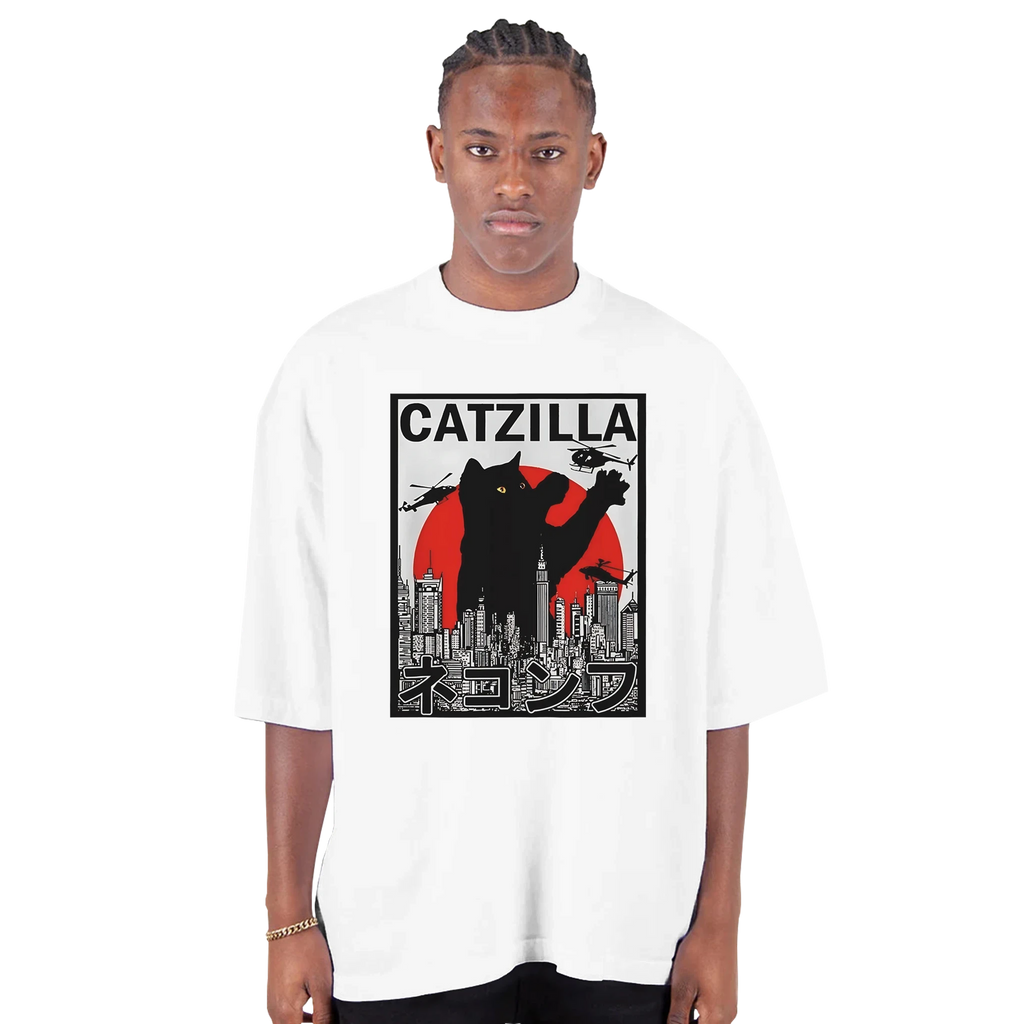 CatZilla City Attack Oversized T-Shirt – Urban Kaiju Streetwear