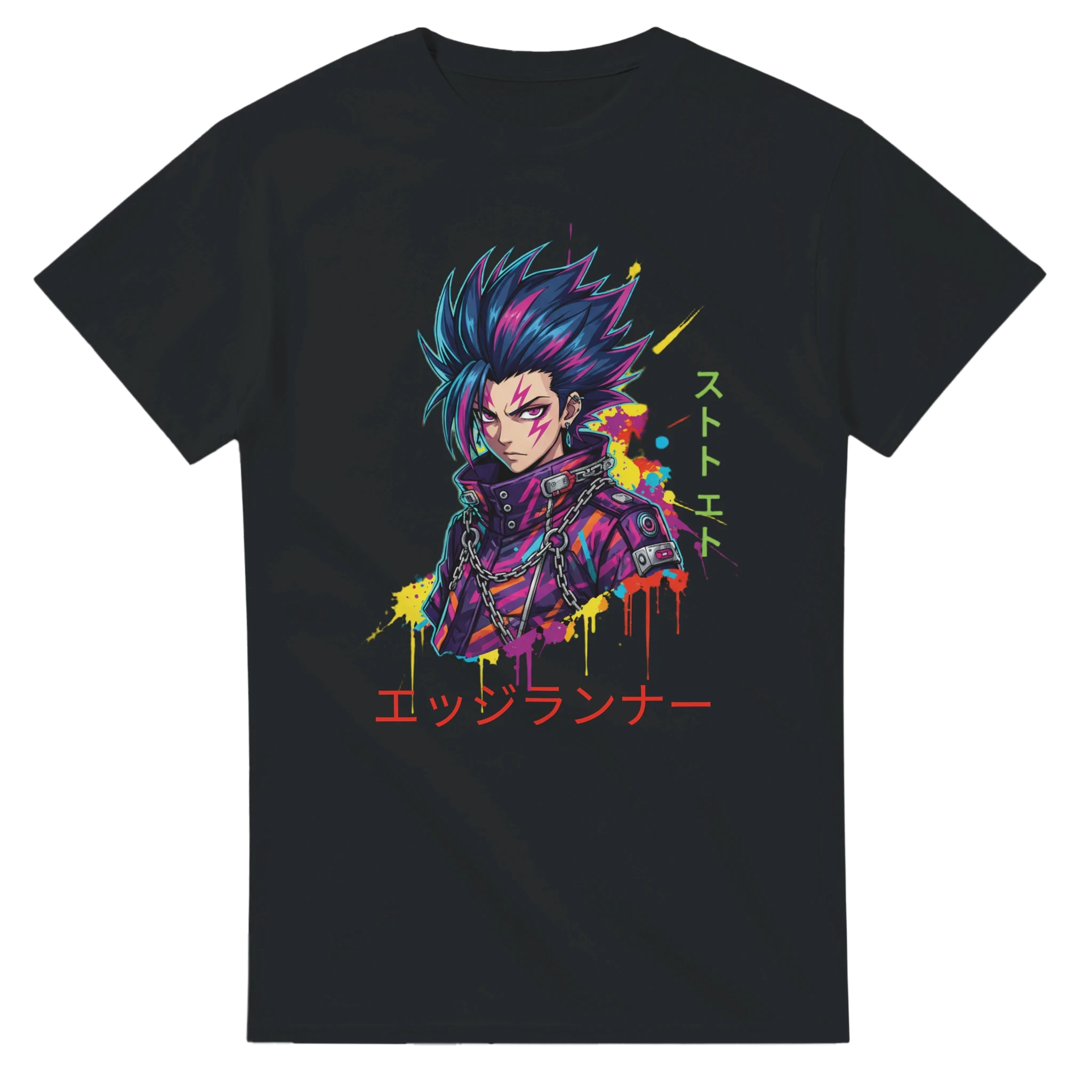 Cyberpunk Edgerunner T-Shirt – Neon Anime Streetwear