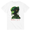 Neon Rae Cyborg Warrior T-Shirt: Sci-Fi Cyberpunk Apparel
