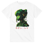 Neon Rae Cyborg Warrior T-Shirt: Sci-Fi Cyberpunk Apparel