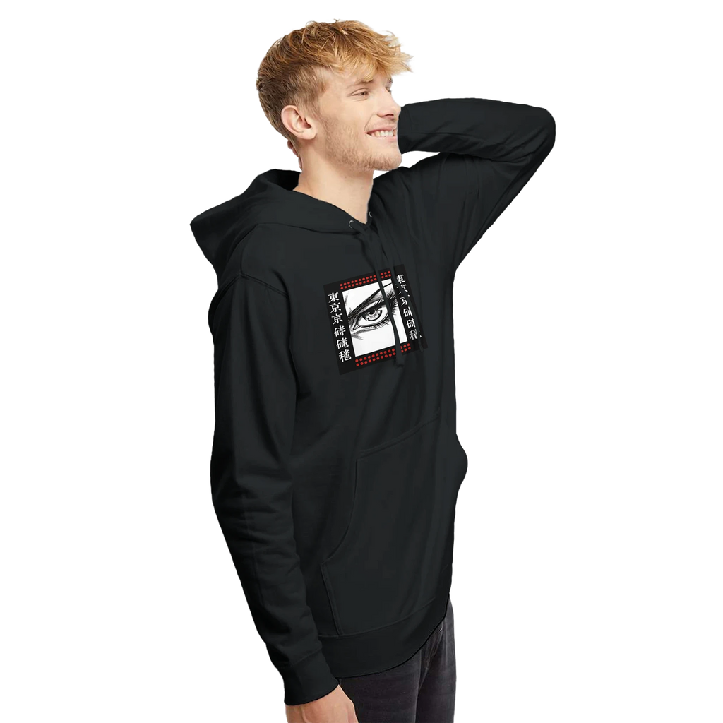 Tokyo Samurai Eye Hoodie — Streetwear with Focus