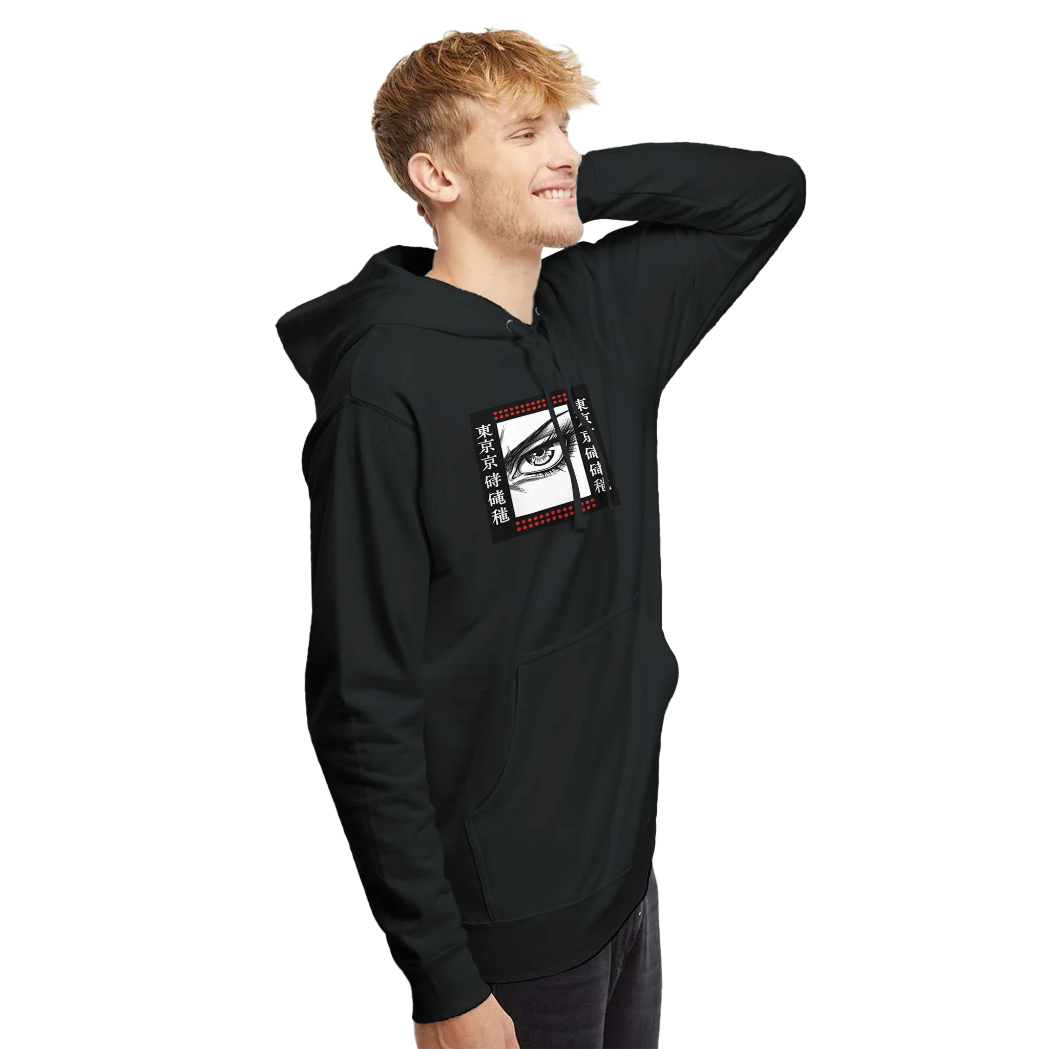 Tokyo Samurai Eye Hoodie — Streetwear with Focus