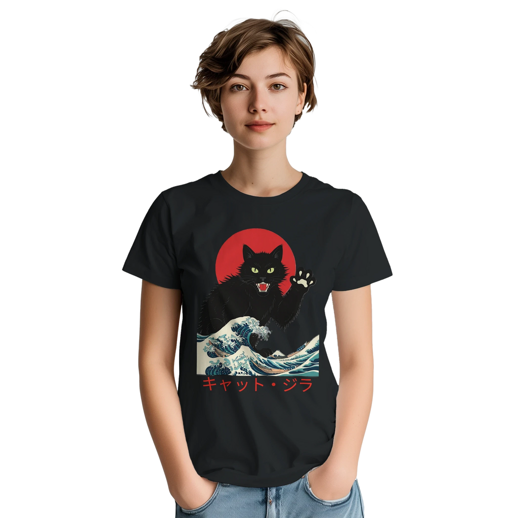 Catzilla Wave T-Shirt – Kaiju Cat Streetwear