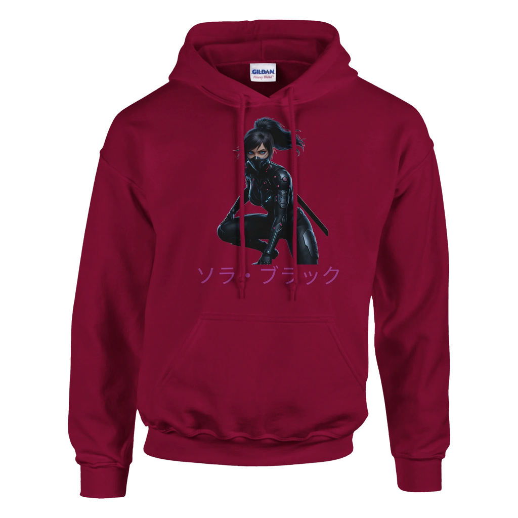 Sora Black Hoodie – Cyber Samurai Streetwear