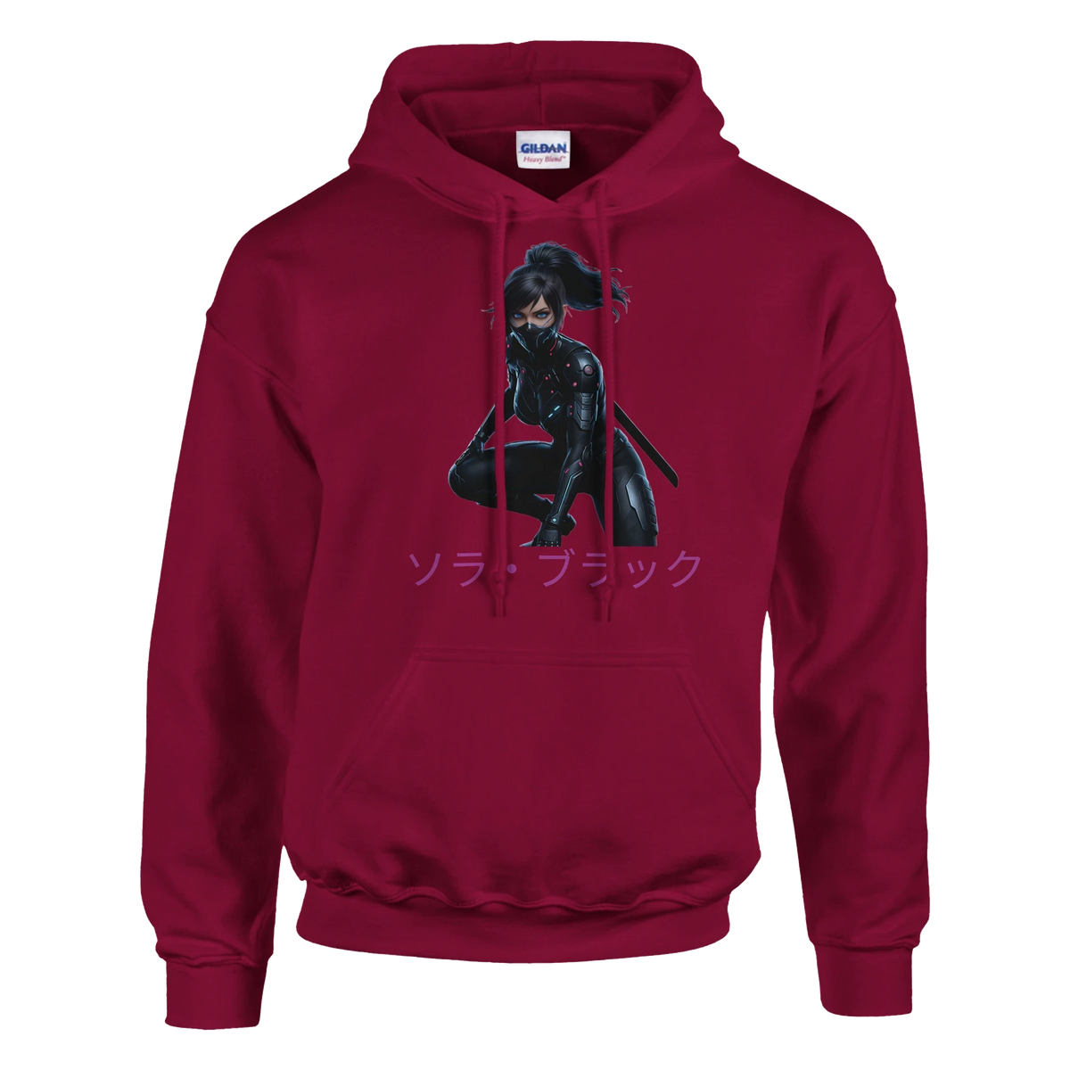 Sora Black Hoodie – Cyber Samurai Streetwear