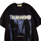 Heavyweight Cotton Streetwear Graphic T-Shirt with Bold Typography Artwork and Relaxed Fit