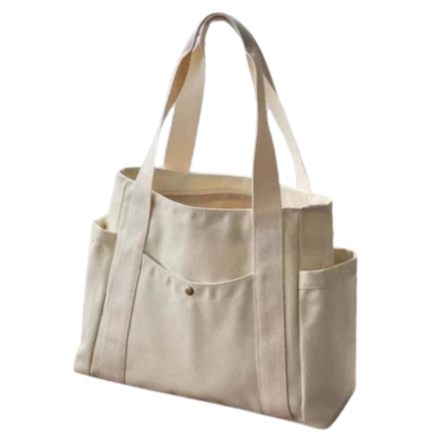 Large Capacity Utility Canvas Tote Shoulder Bag with Everyday Carry Design