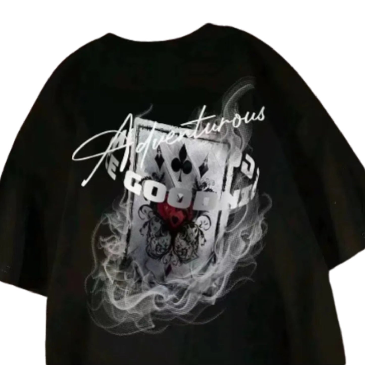 Oversized Abstract Graphic Cotton T-Shirt with Artistic High Street Design