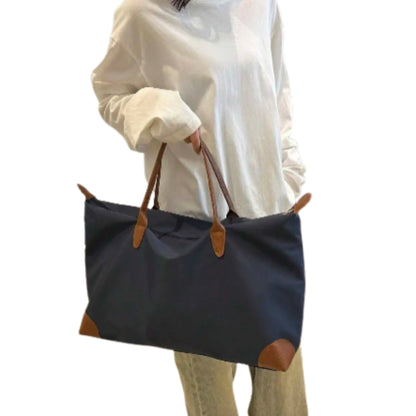 Minimalist Large Capacity Weekender Tote Bag with Zip Closure