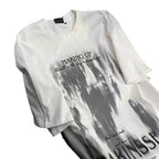 Abstract Washed Graphic Streetwear T-Shirt with Distressed Artistic Print Design