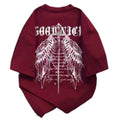 Vintage Graphic Streetwear Cotton T-Shirt With Wing Inspired Artwork Design