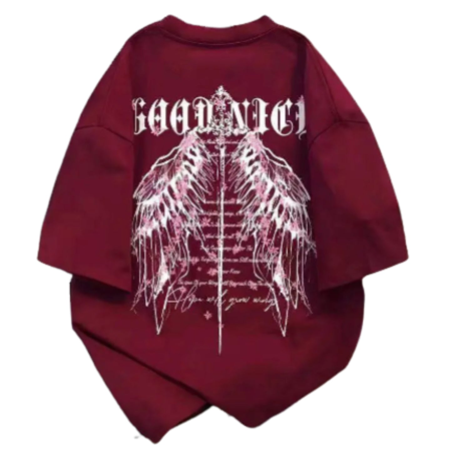Vintage Graphic Streetwear Cotton T-Shirt With Wing Inspired Artwork Design