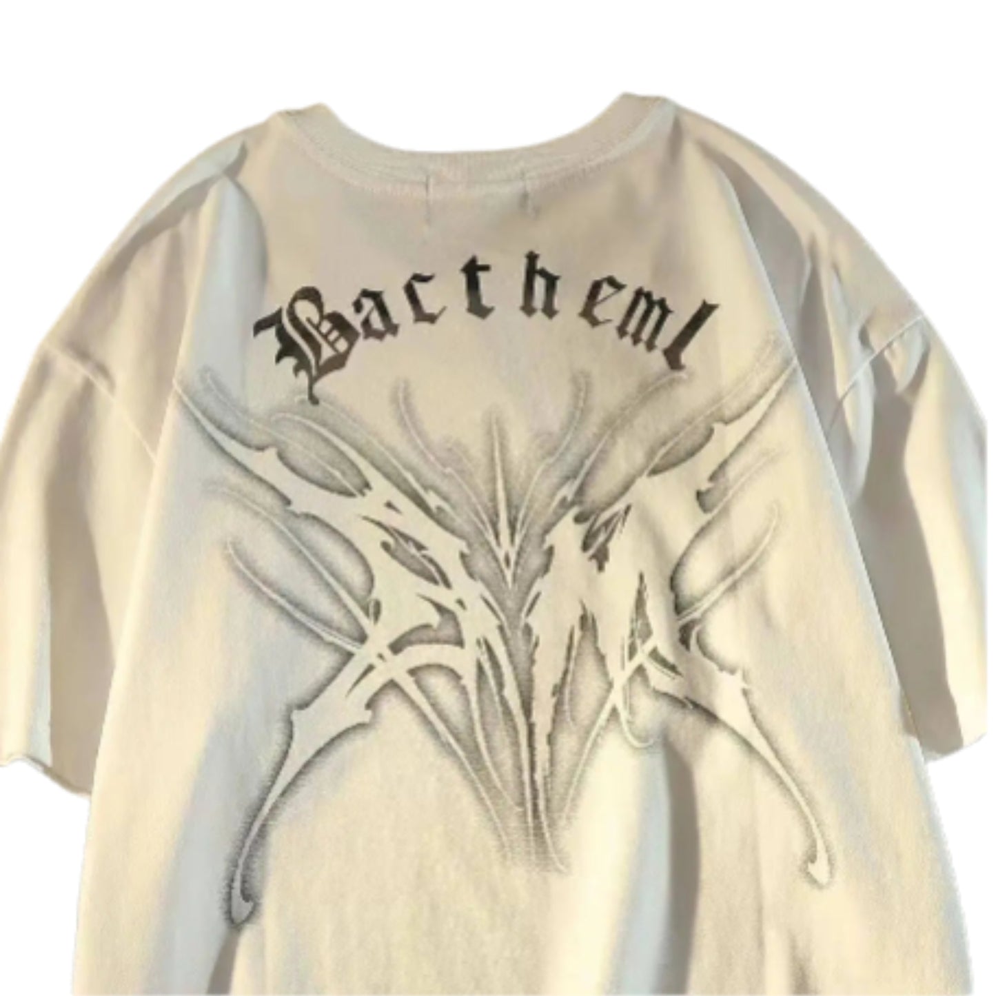 Oversized Tribal Butterfly Graphic Heavyweight Streetwear T-Shirt with Urban Edge