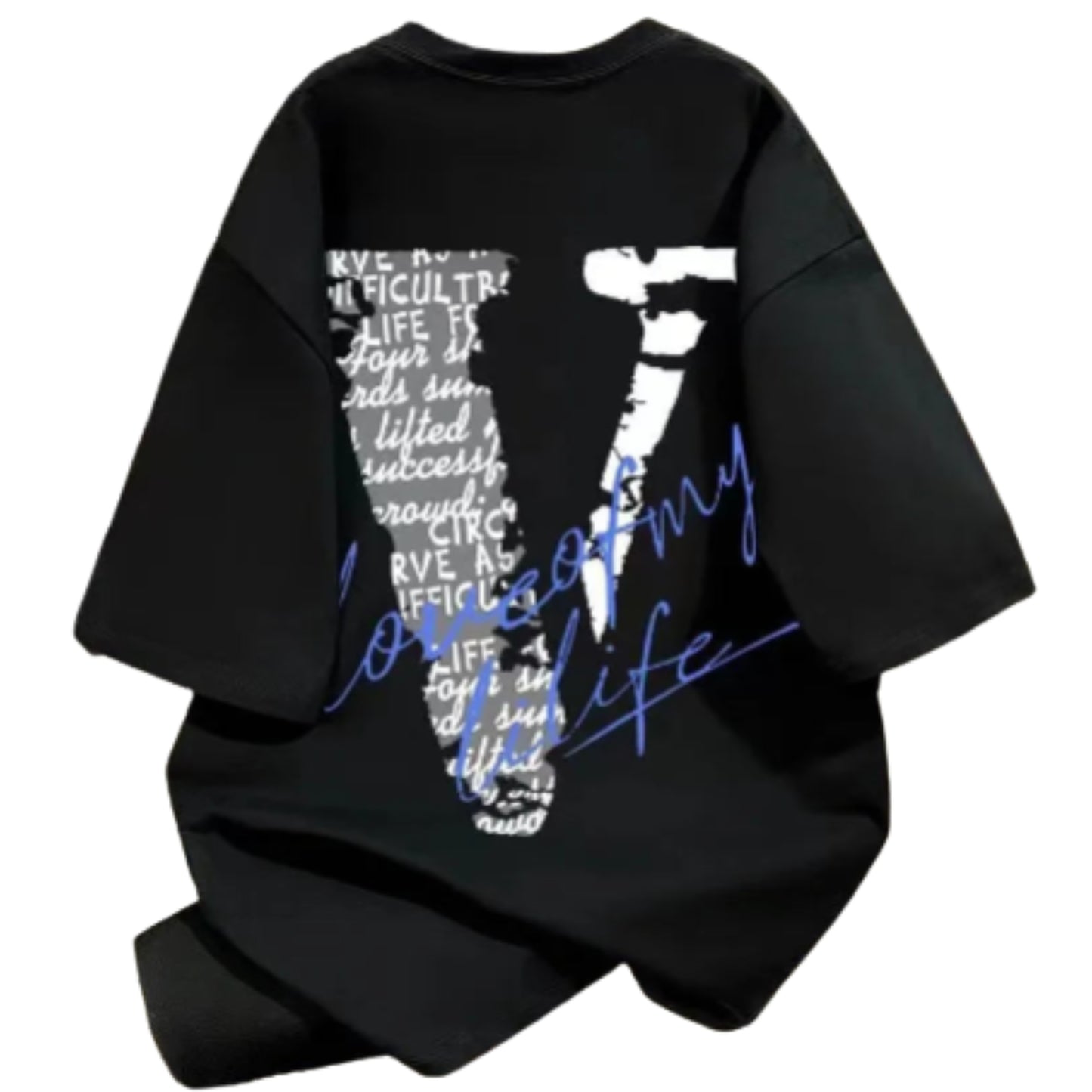 Oversized Typography Graphic T-Shirt with Modern Y2K Streetwear Aesthetic