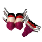 Romantic Textured Floral Lace Contour Bra Set with Sparkling Statement Straps