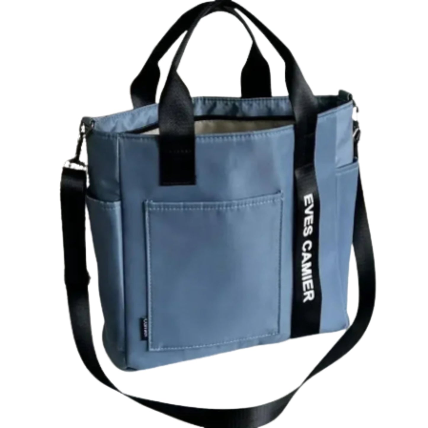 Large Capacity Nylon Tote Bag with Utility Pockets Casual Everyday Design