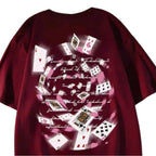 Oversized Geometric Graphic Cotton T-Shirt with Abstract Streetwear Artwork Design