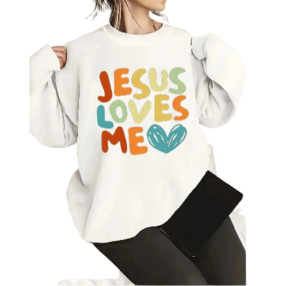 Women's Positive Graphic Crew Neck Sweatshirt for Relaxed Casual Everyday Streetwear Fashion
