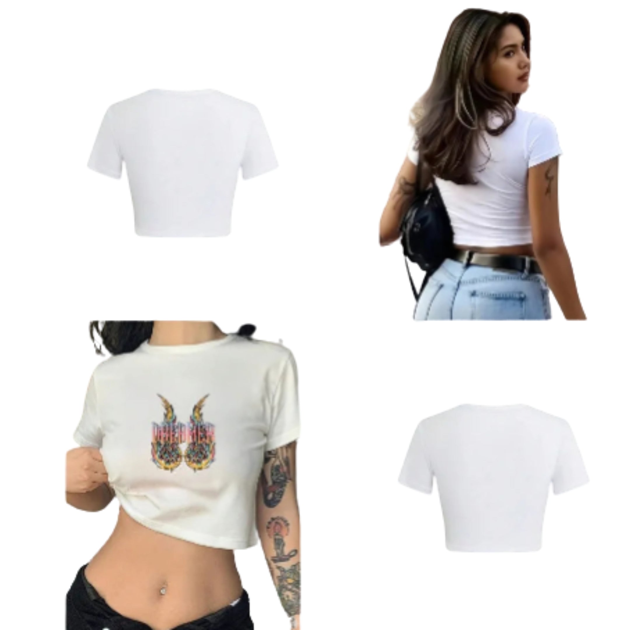 Alternative Graphic Crop Tee with Vintage Inspired Artwork and Streetwear Edge