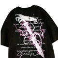 Dark Graphic Streetwear Cotton Blend T-Shirt With Edgy Print Artwork